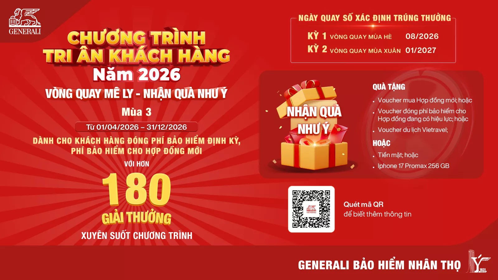 Chương trình tri ân khách hàng “Vòng quay mê ly – Nhận quà như ý” – Mùa 3